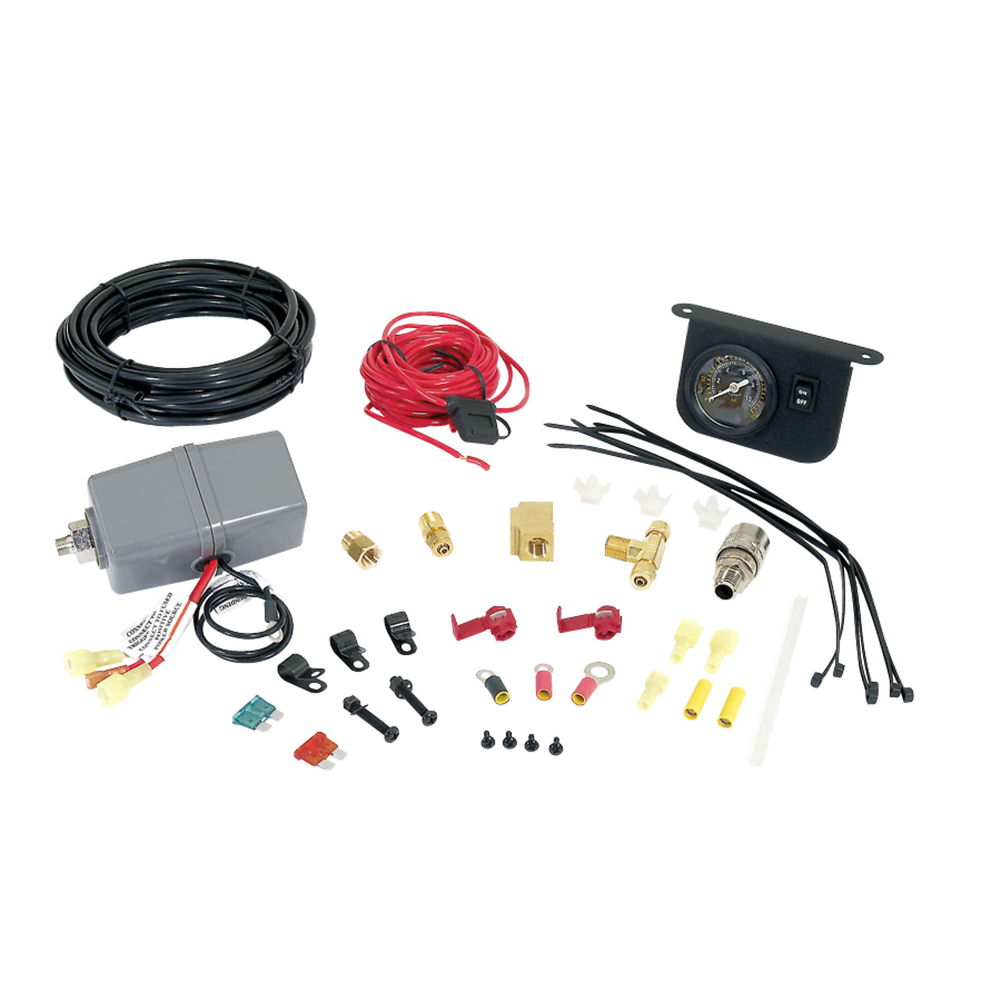 Kit de Conexión de Aire a Bordo Viair - De 110 PSI a 145 PSI, Panel de Tablero Iluminado, Interruptor de Presión con Relé Incorporado, Modelo# 20052
