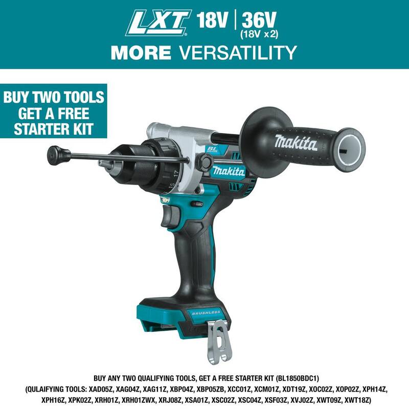 Rotomartillo inalámbrico sin escobillas Makita de 18V de 1/2 pulgadas de iones de litio (sólo herramienta) - XPH14Z