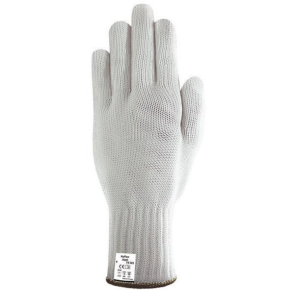 Guantes Ansell resistentes a cortes, Nivel de corte A8, 7 ga, color blanco, 10 - 74-301.