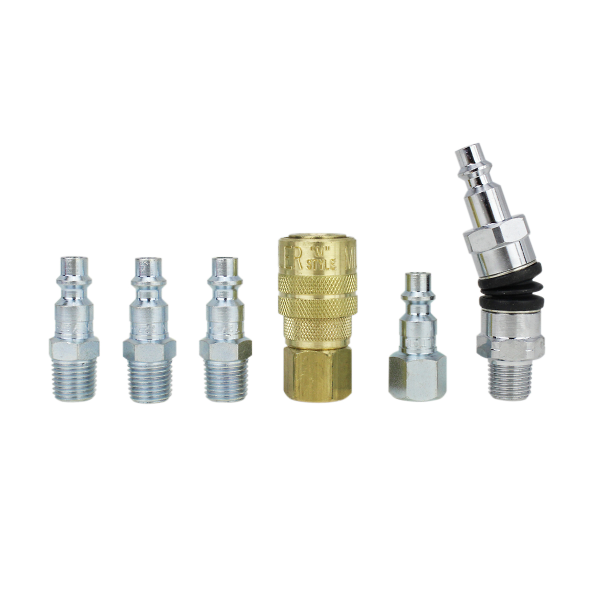 Kit de Acopladores "M" Style de Milton de 6 piezas con giro, Tamaño del Acoplador 1/4 pulgadas, Modelo s-218