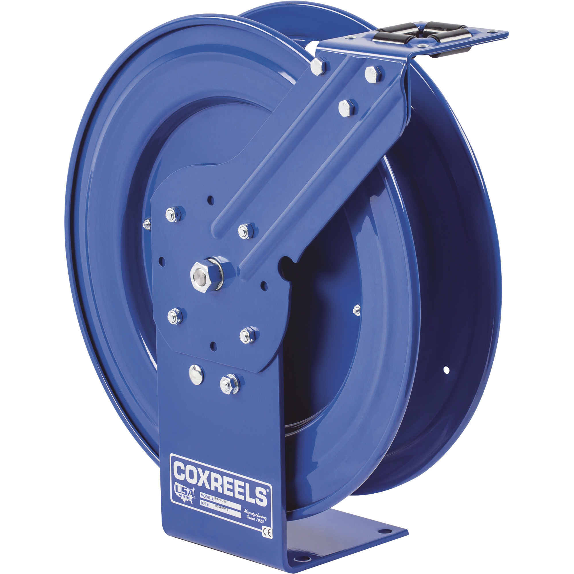 Carrete de manguera de seguridad Coxreels EZ-Coil, capacidad para manguera de 3/8 pulg. x 50 pies, máx. 300 PSI, Modelo# EZ-P-LPL-350