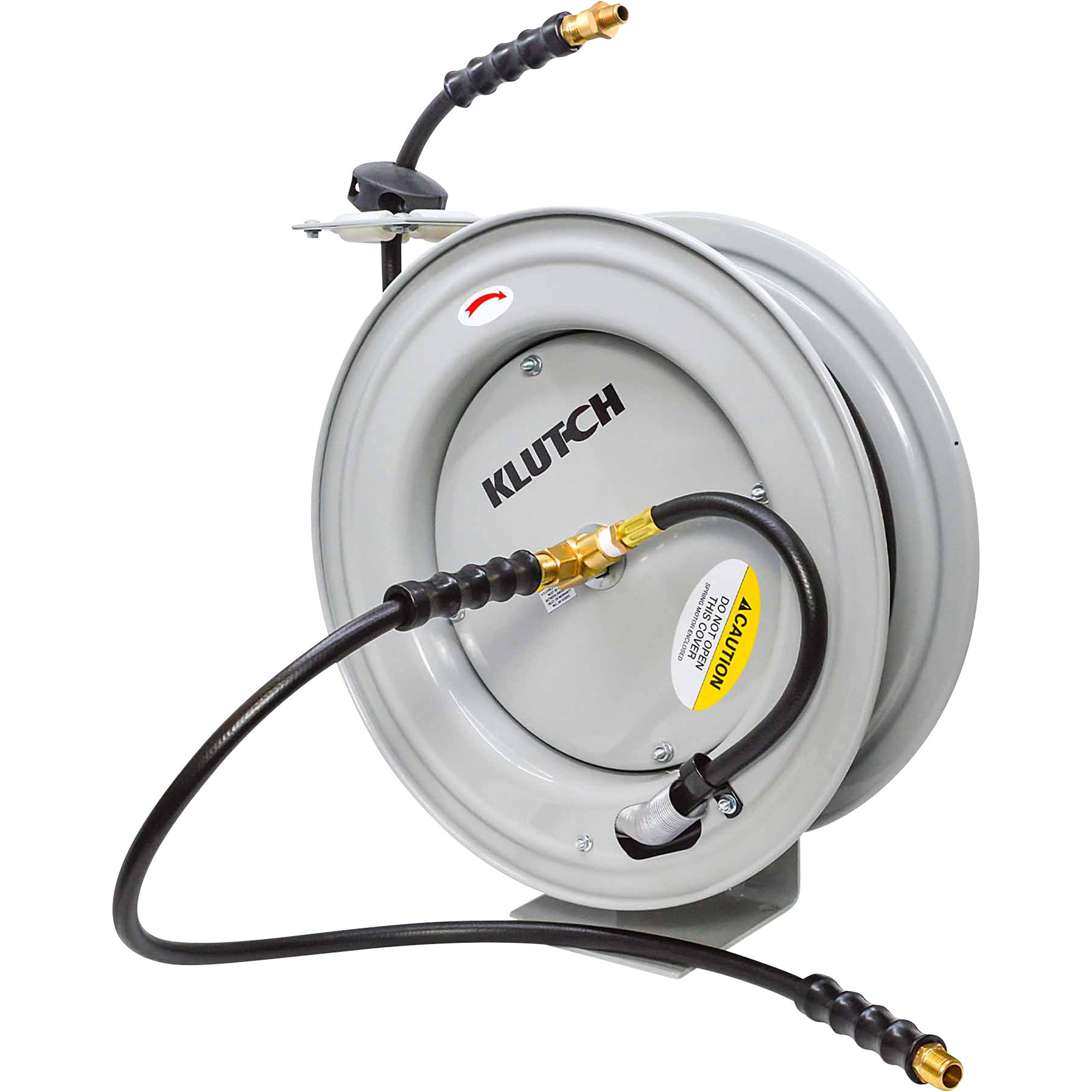 Enrollador de Manguera de Aire Klutch Auto-Rewind con Manguera de Hule de 1/2in. x 50ft., 300 PSI - es_MX