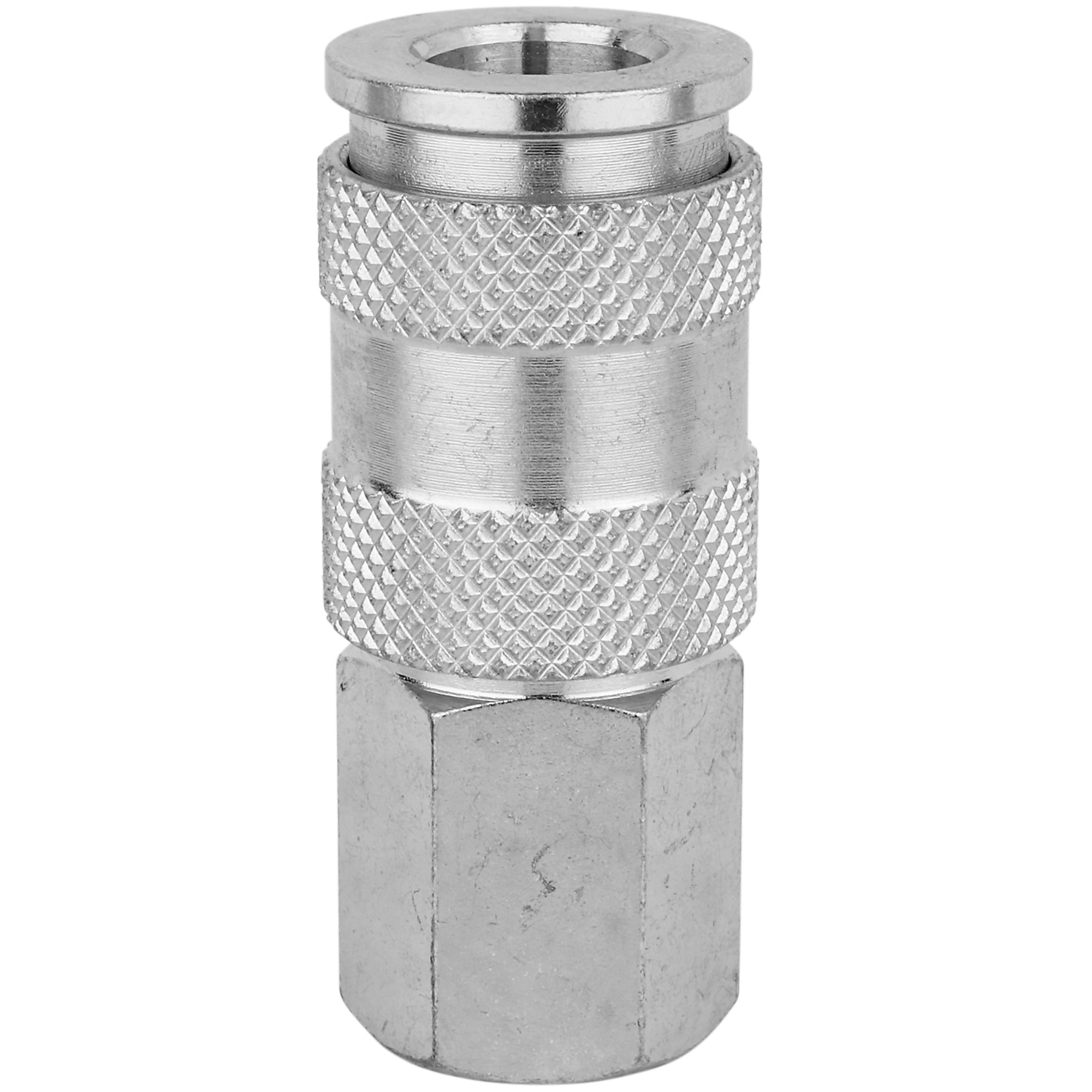 Acoplador en V de acero de 1/4 de pulgada, hembra, tamaño de acoplador 1/4 de pulgada, modelo # S-764ST de Milton.