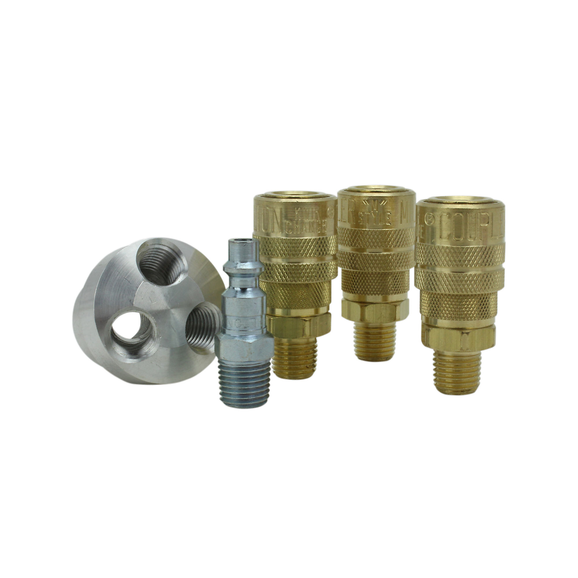 Juego de 5 piezas del kit de múltiple "M" Style de Milton, con acoplador de 1/4 in, modelo s-221 3in.