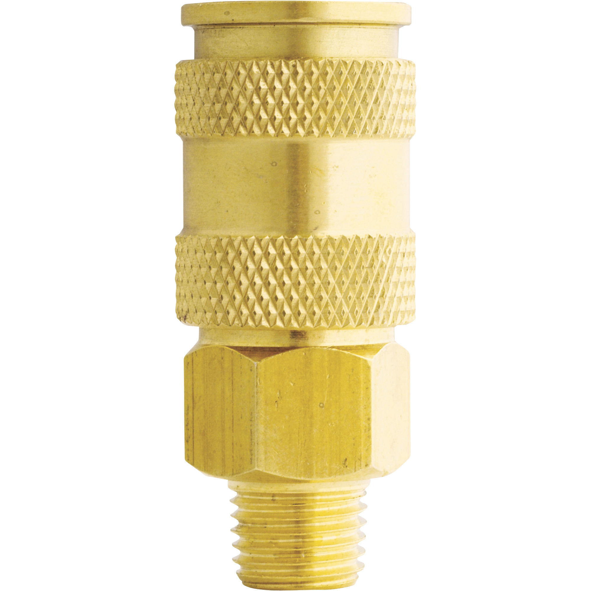 Cuerpo de acoplador Milton V-Style Hi-Flo, latón, 1/4in. MNPT, Modelo # S-765
