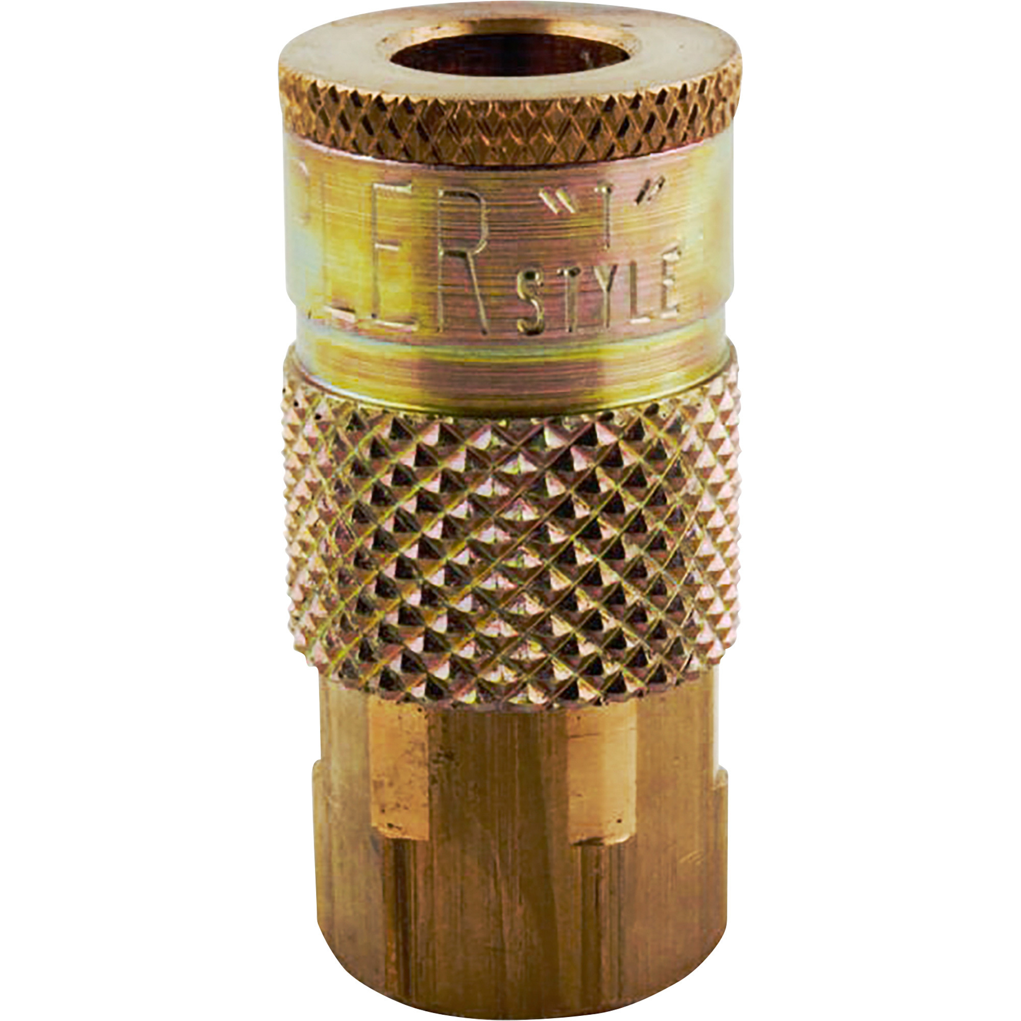Acoplador de compresor de aire rápido Milton 1/4in. FNPT estilo T hembra de latón, Modelo# S-785