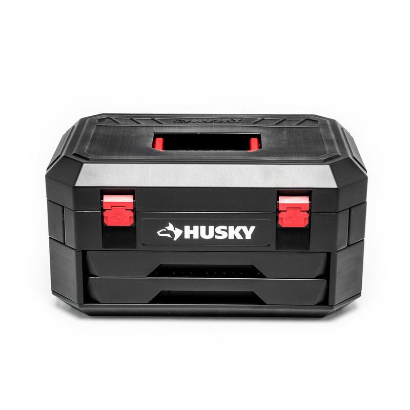 Juego de herramientas mecánicas con trinquete Husky de 1/4 in., 3/8 in. y 1/2 in. de 72 dientes con caja (244 piezas) - H244MTSCHEST