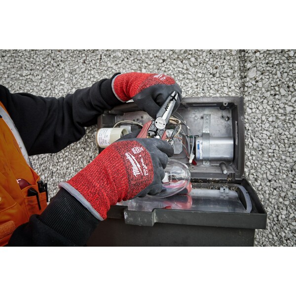 Guantes Milwaukee Tool con aislamiento de invierno y nivel de corte 4 - X-Large, Nivel de corte A4, calibre 15, rojo/negro, XL (10) - 48-73-7943