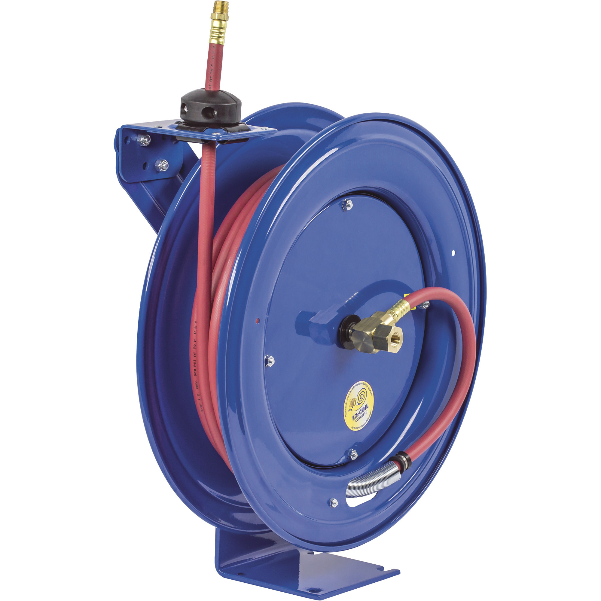 Carrete de manguera de aire Coxreels, con manguera de PVC de 3/8 pulg. x 50 pies, máx. 300 PSI, Modelo #EZ-SH-350