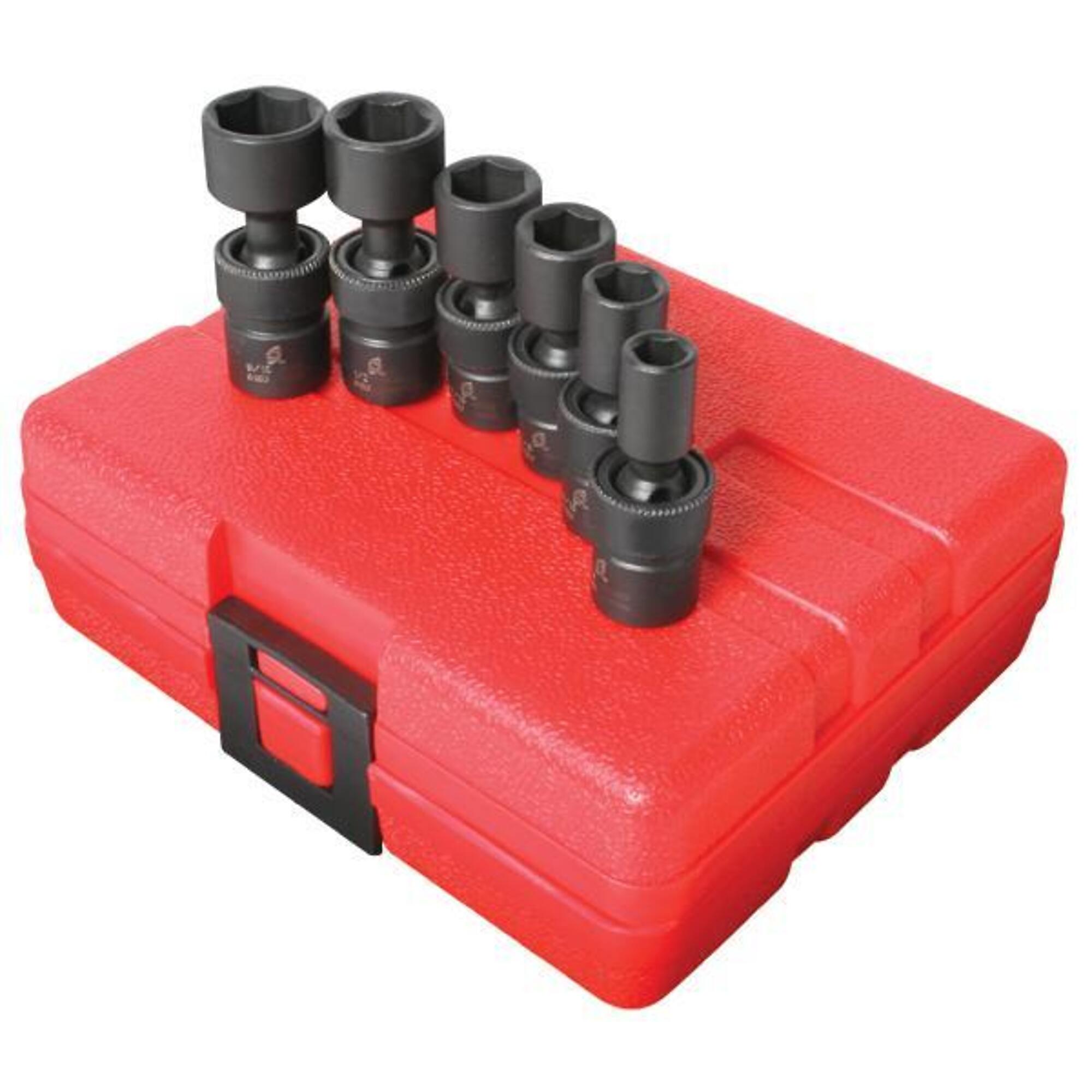 Set de 6 piezas de 1/4in. Drive SAE 6-Point Universal Impact Socket de Sunex Tools - Acero de aleación CR-MO, Modelo# 1813.