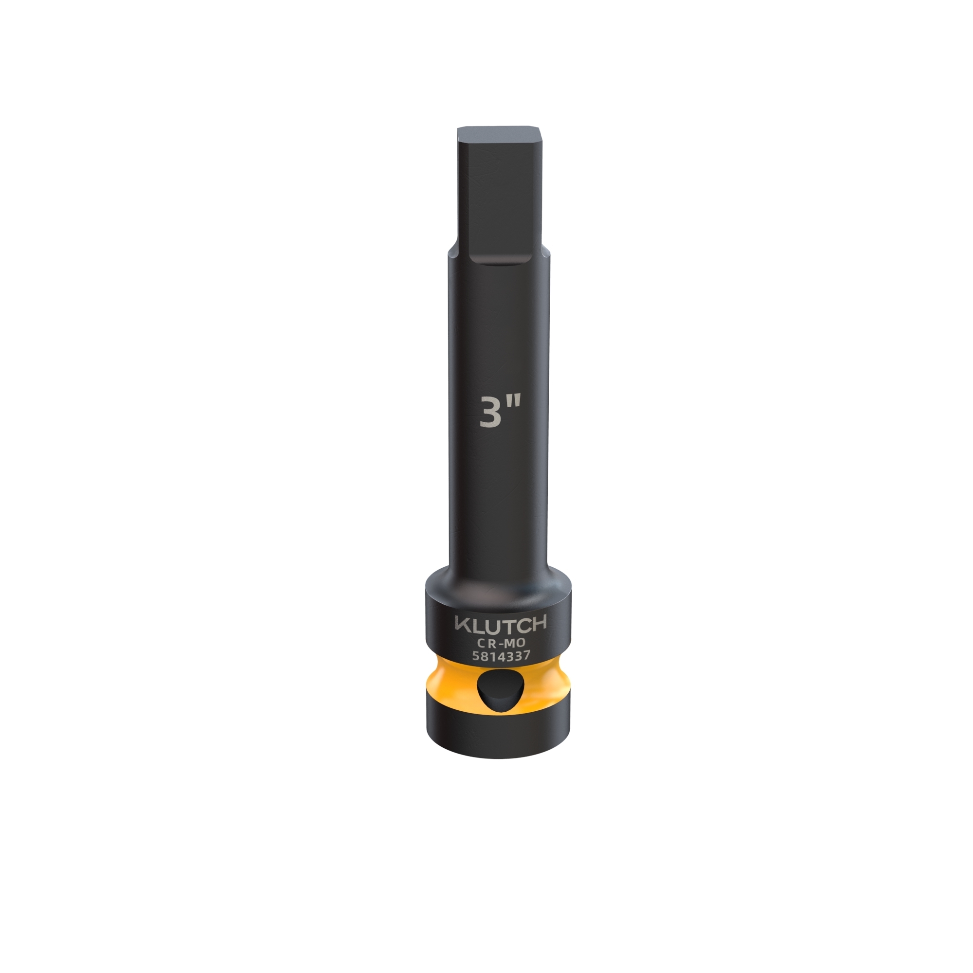 Extensión de Impacto Klutch de 3 pulgadas para Matraca de 3/8 pulgadas, en sistema de medidas SAE
