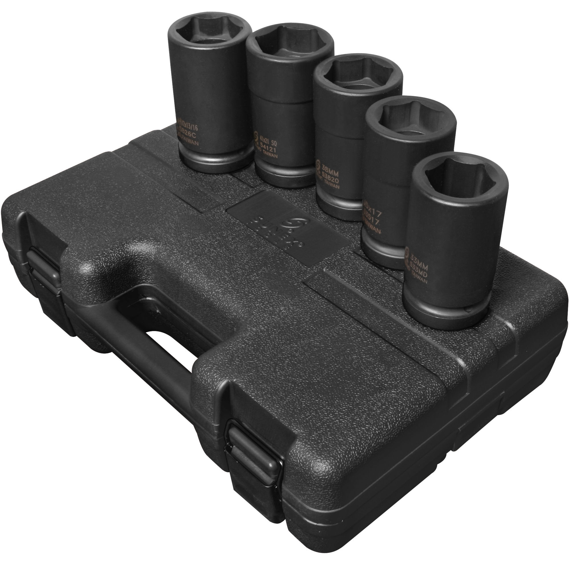 Juego de 5 llaves de impacto combinadas de rueda Budd Sunex Tools, 1 pulgada, SAE/Metric. Modelo 5626.