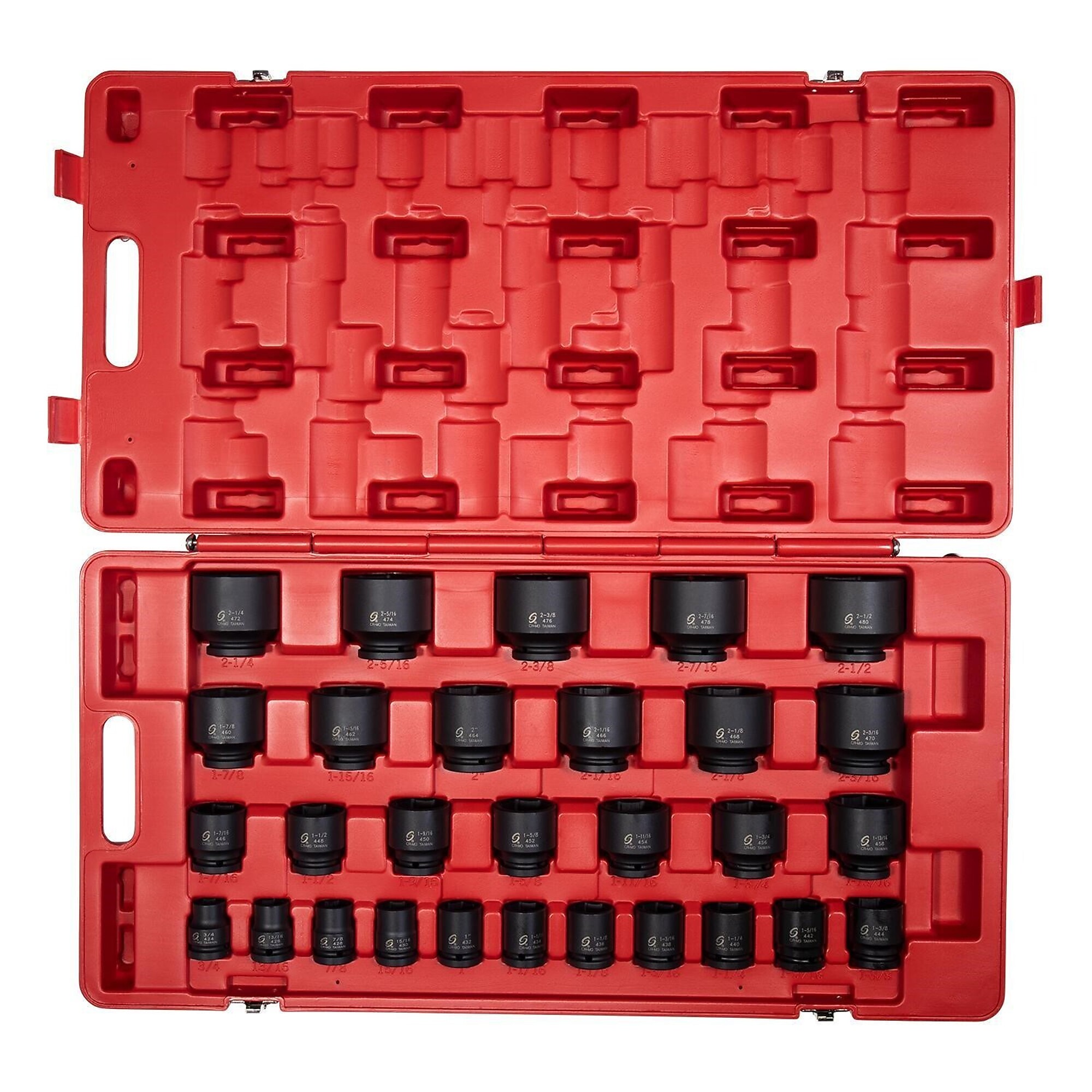 Set de 29 Pzas de Vasos de Impacto Estándar Sunex Tools 3/4in. SAE de 6 Puntas - Acero con Aleación CR-MO, Acabado de Fosfato Negro, Modelo# 4696
