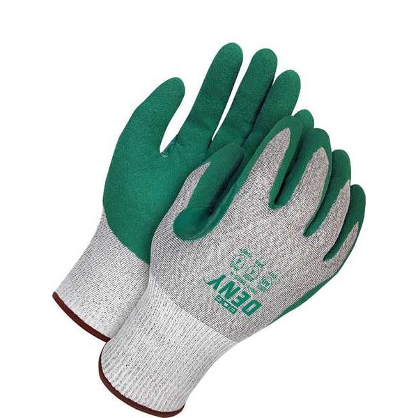 Guantes de punto Bdg, Nivel de corte A6, calibre 13, gris, verde, L - 99-1-9625-9.