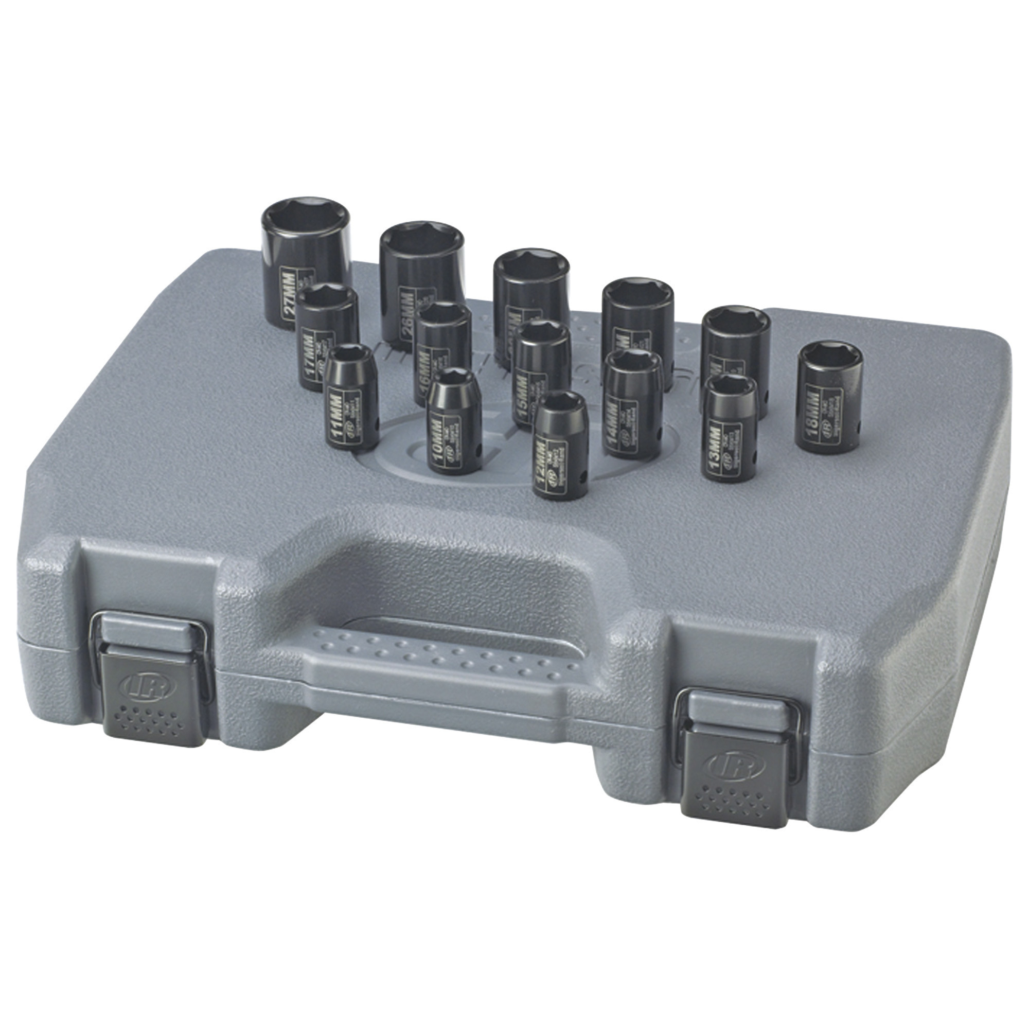 Juego de Dados de Impacto Ingersoll Rand, 14 piezas, 1/2 pulgadas, Métrico, Modelo SK4M14.