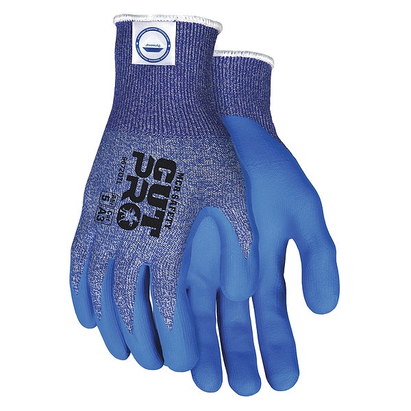 Guantes recubiertos resistentes al corte Mcr Safety, Nivel de corte A3, calibre 13, azules, 2XL - 9672DTXXL
