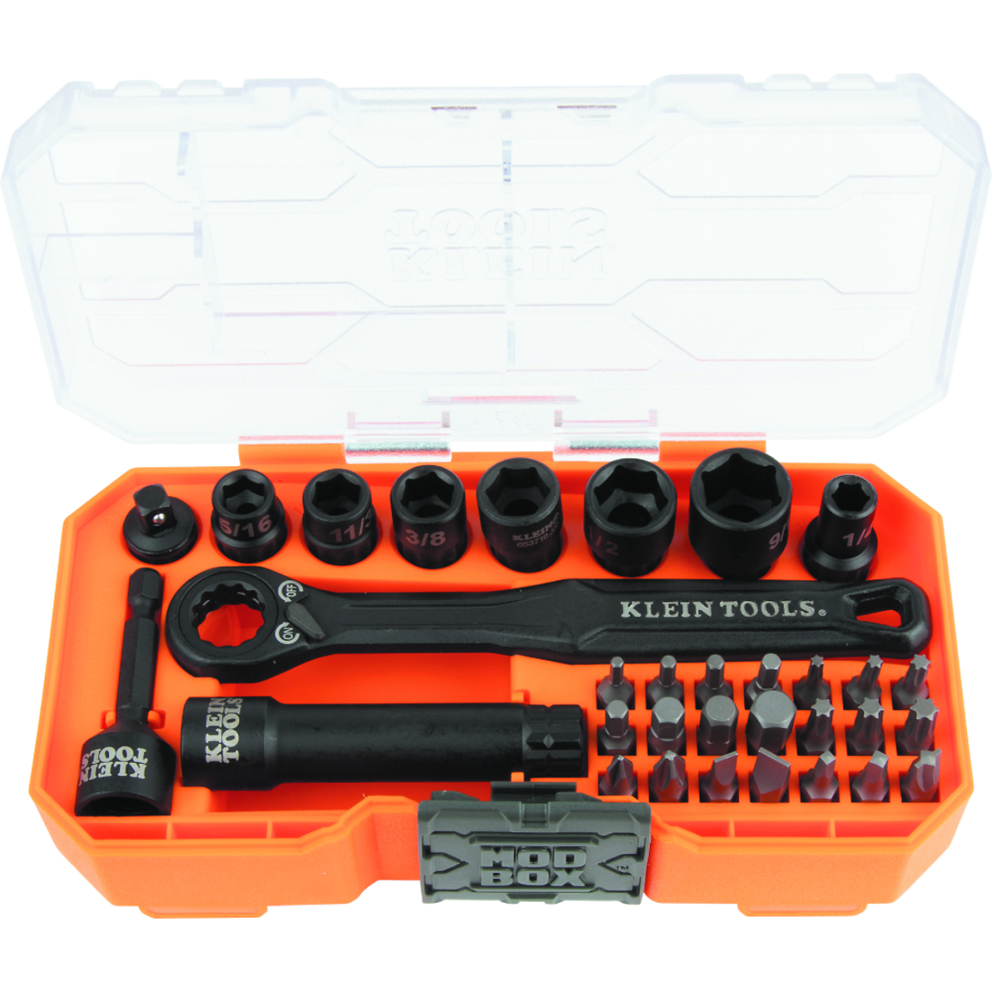 Juego de puntas de impacto con paso a través de 1/4 pulgadas Klein Tools, piezas 32 Modelo# 65300