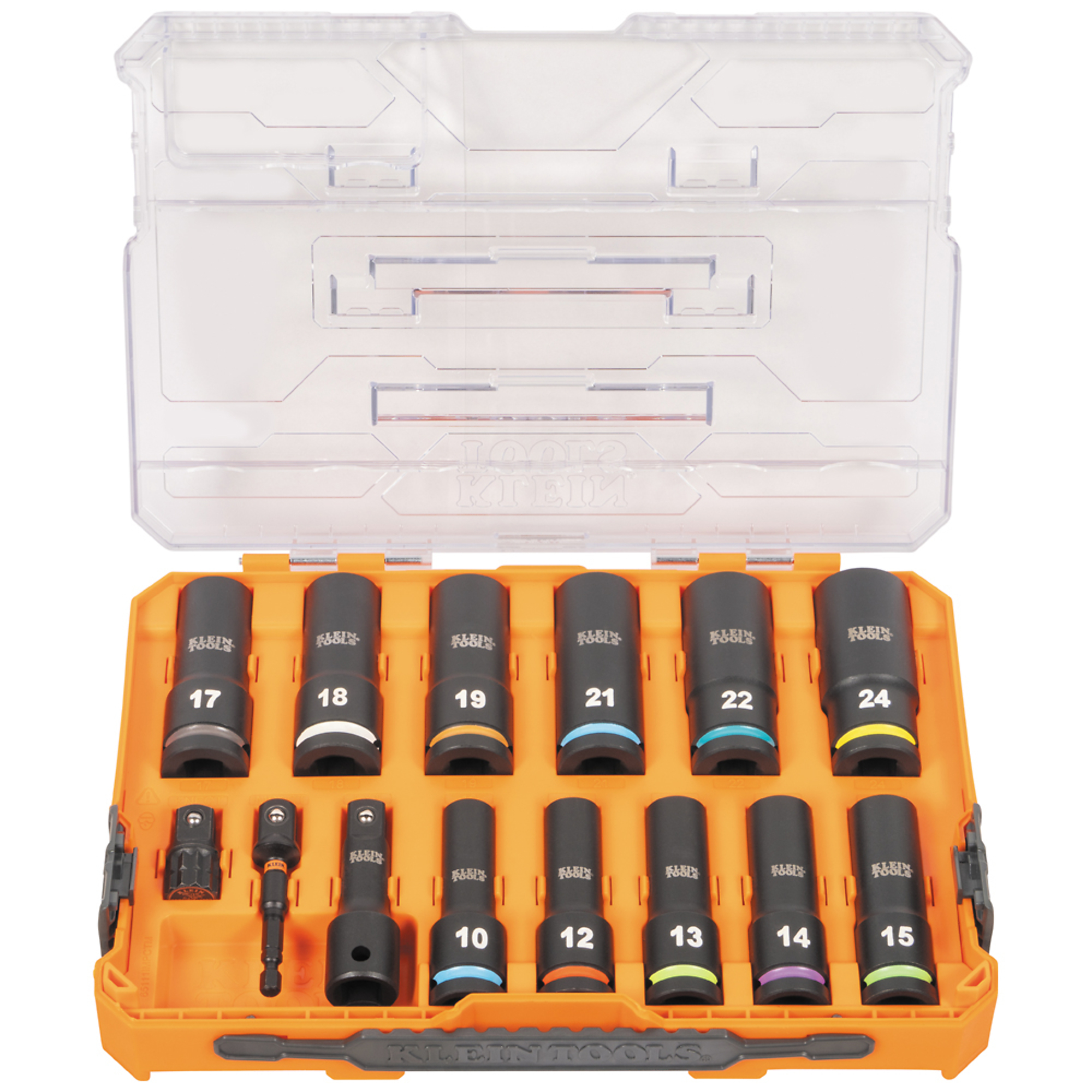 Juego de llaves de impacto de impacto de Klein Tools, KNECT 1/2 pulg. Drive Deep Well, 14 piezas (cantidad), Modelo # 65111IMPCTM