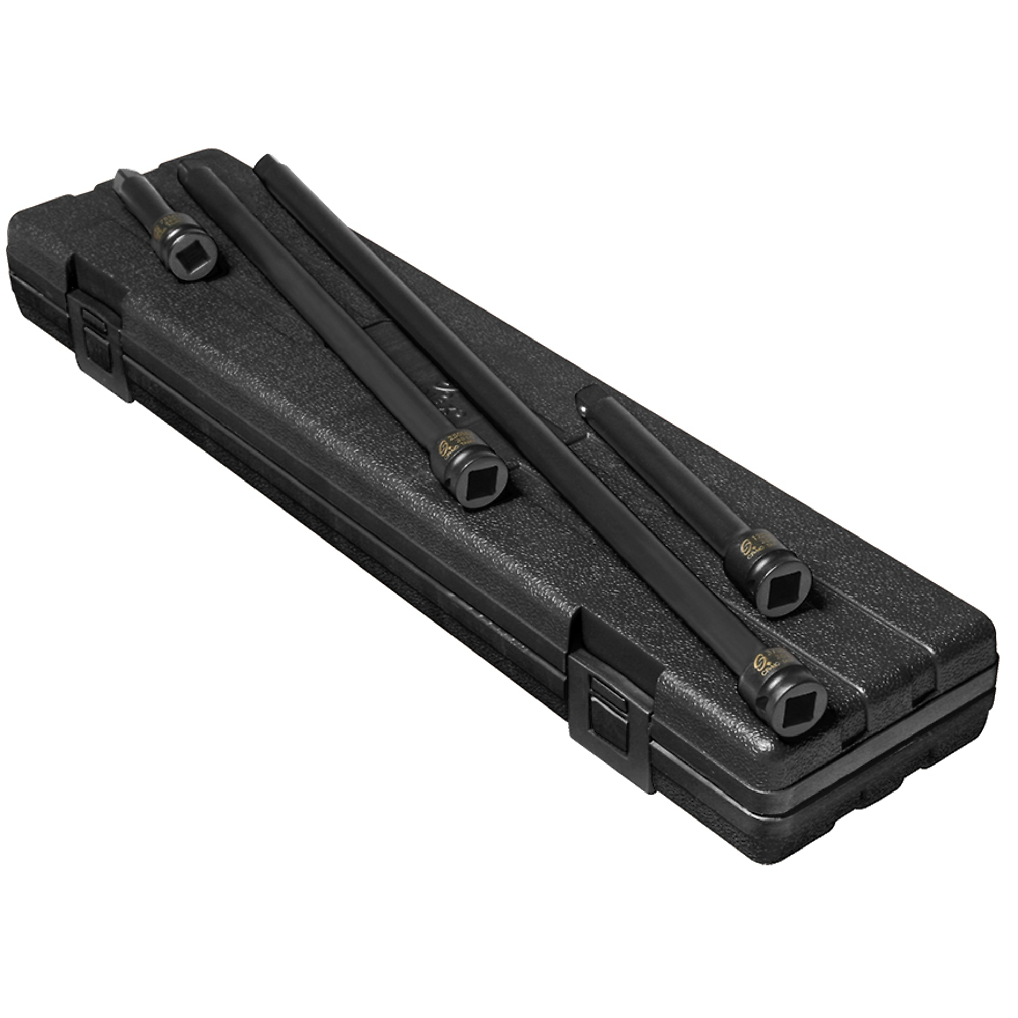 Juego de extensiones de impacto Sunex Tools - 3/8 pulgadas, 4 piezas, acero de aleación CR-MO, fosfato negro, Modelo# 3500
