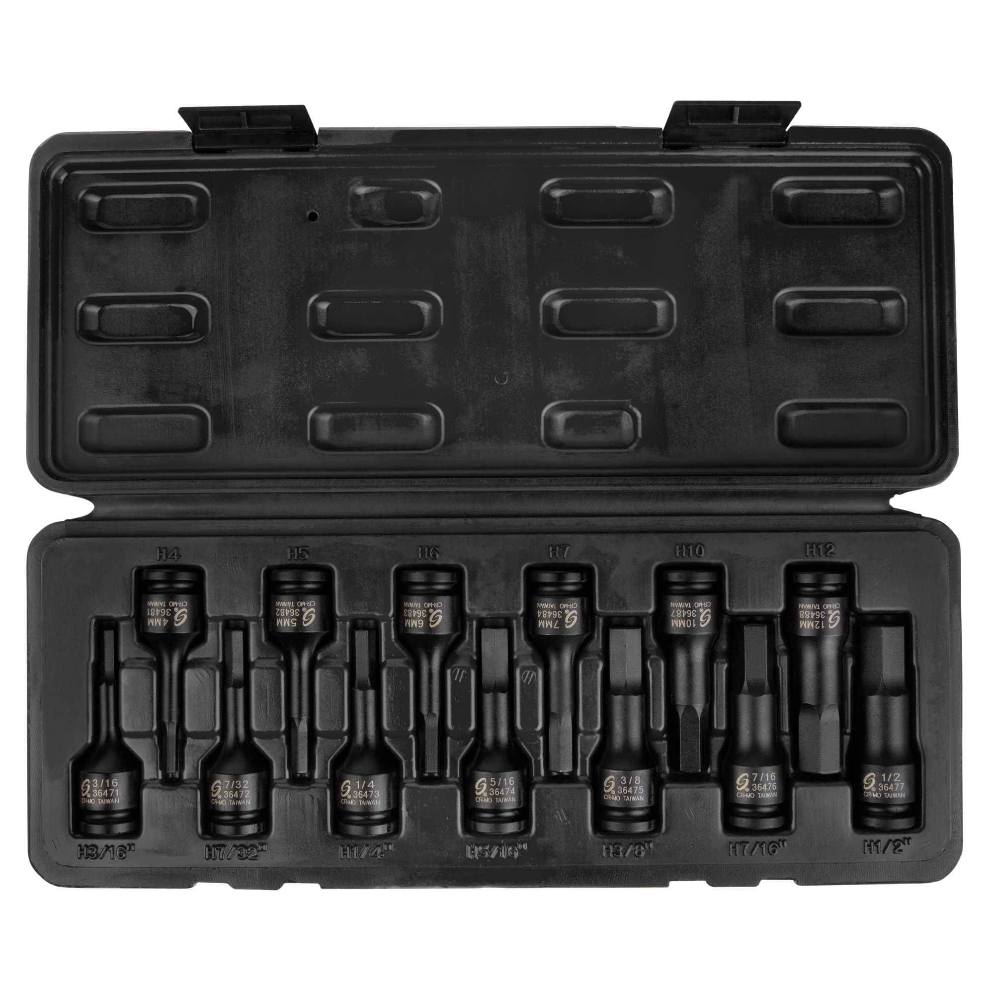 Juego de puntas de impacto hexagonales Sunex Tools - 3/8in. Drive, SAE/Métrico, 13 piezas, Modelo# 3649