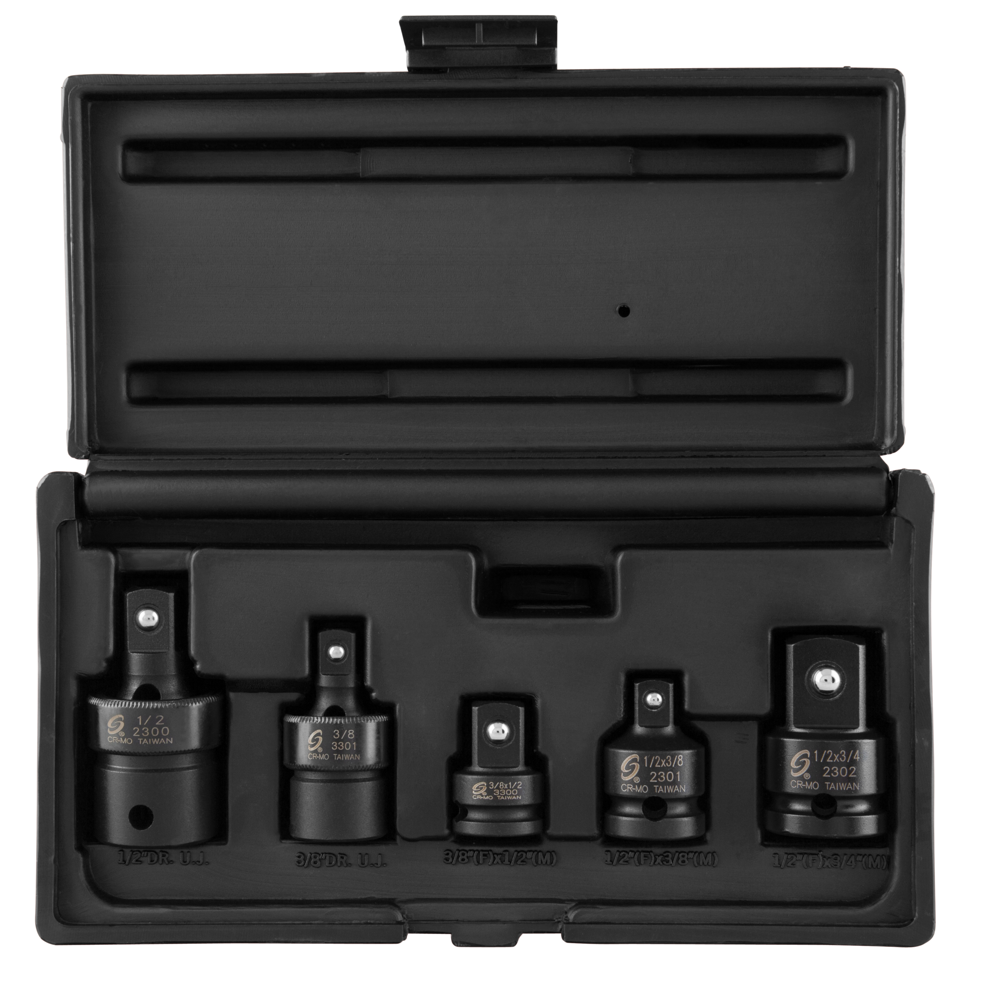 Juego de Adaptadores y Juntas Universales de Impacto Sunex Tools 3/8in. 1/2in. Dr 5Pz Modelo 3305