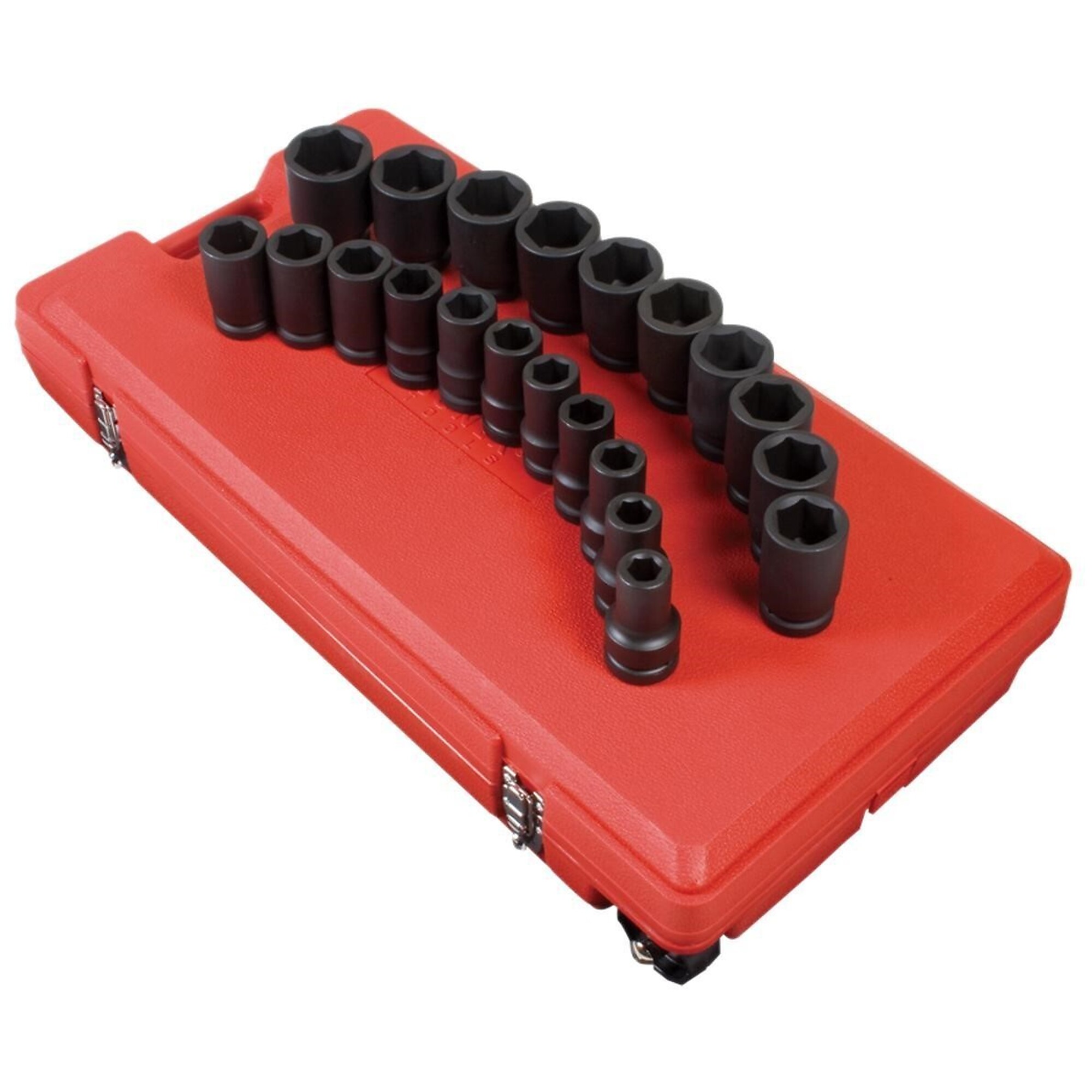 Juego de dados Sunex Tools SAE de impacto profundo de 6 puntos - 1 pulgada, 21 piezas, fosfato negro, Modelo# 5693