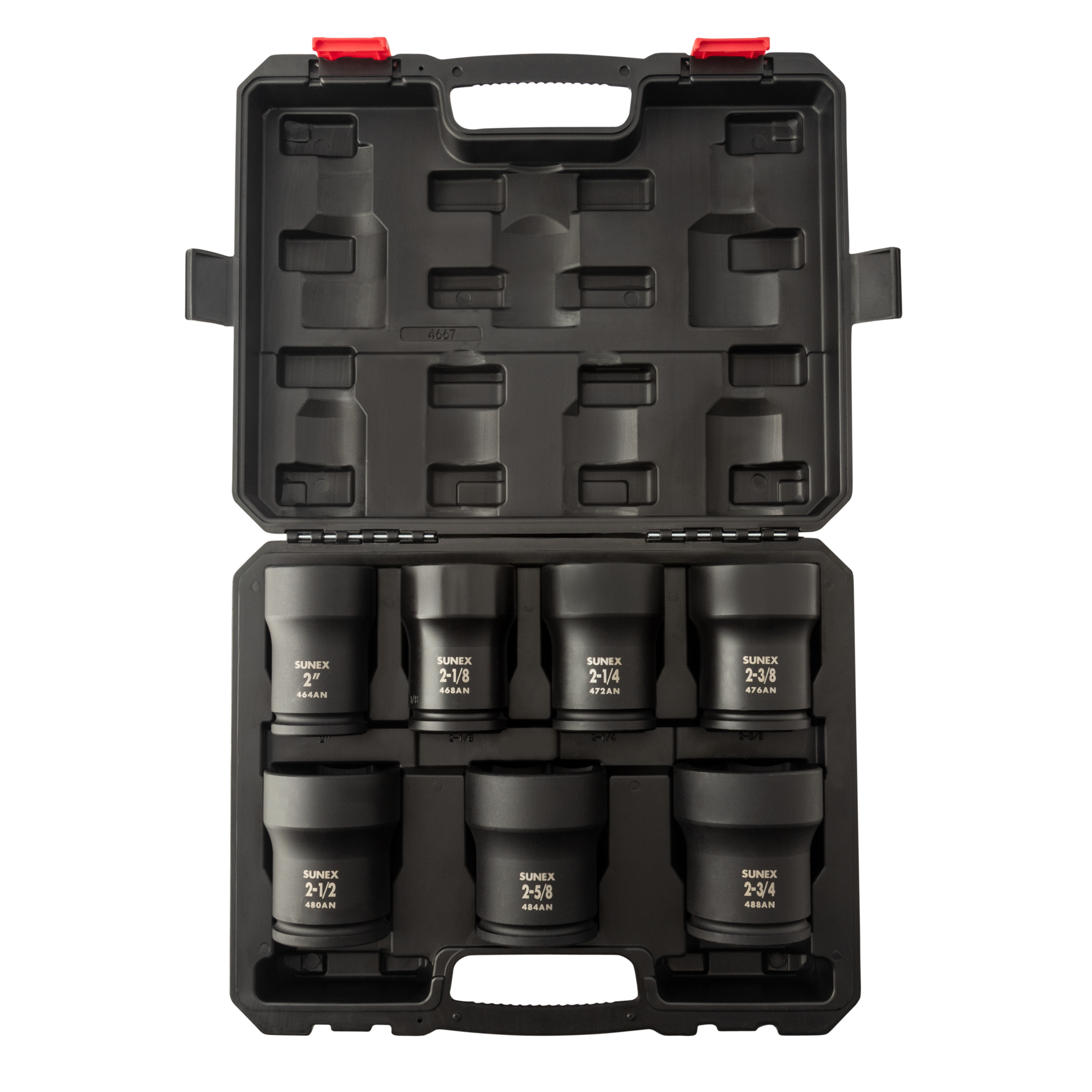 Set de dados Sunex Tools para tuercas con seguro para eje de camioneta de 6 puntos SAE profundos - 3/4in. Drive, 7 piezas, acero aleado CR-MO, modelo #4667