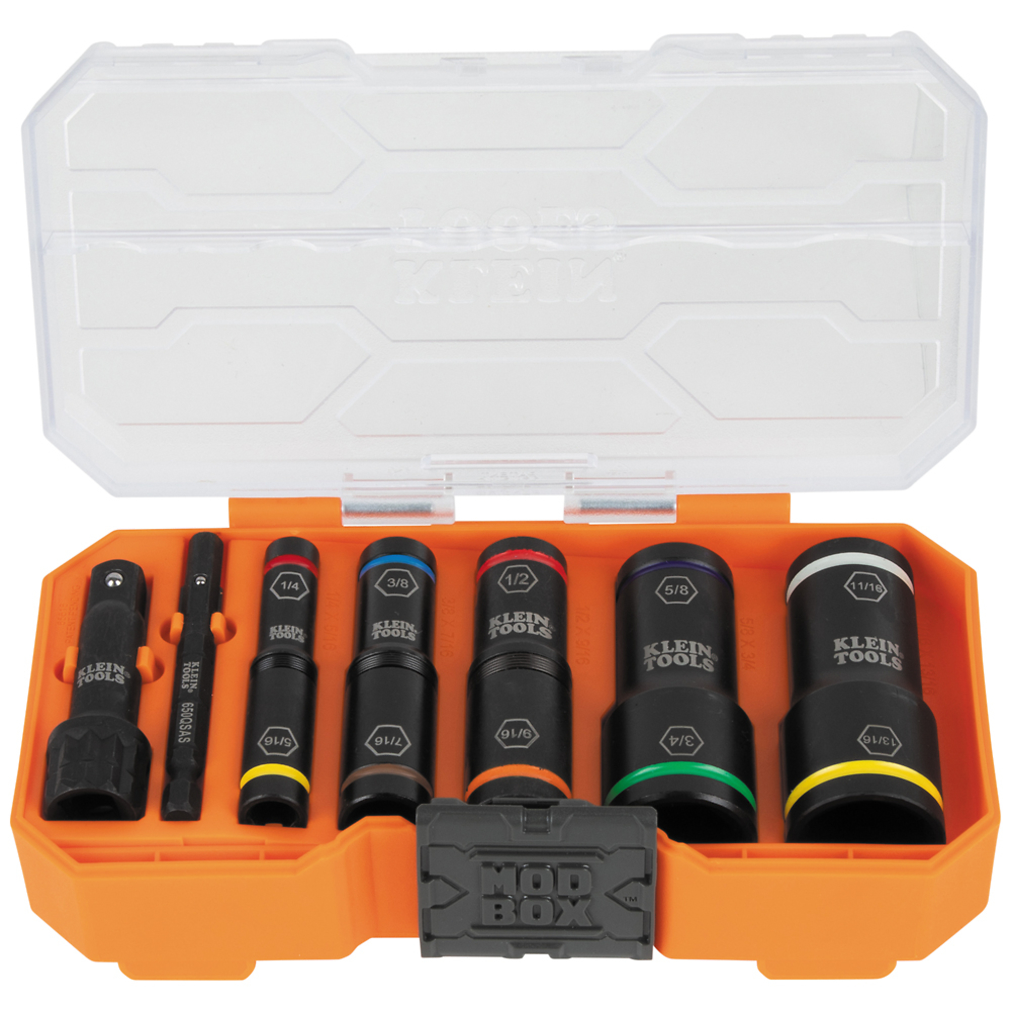 Set de 8 piezas Klein Tools Heavy Duty Flip Impact Socket, SAE - Modelo# 65618