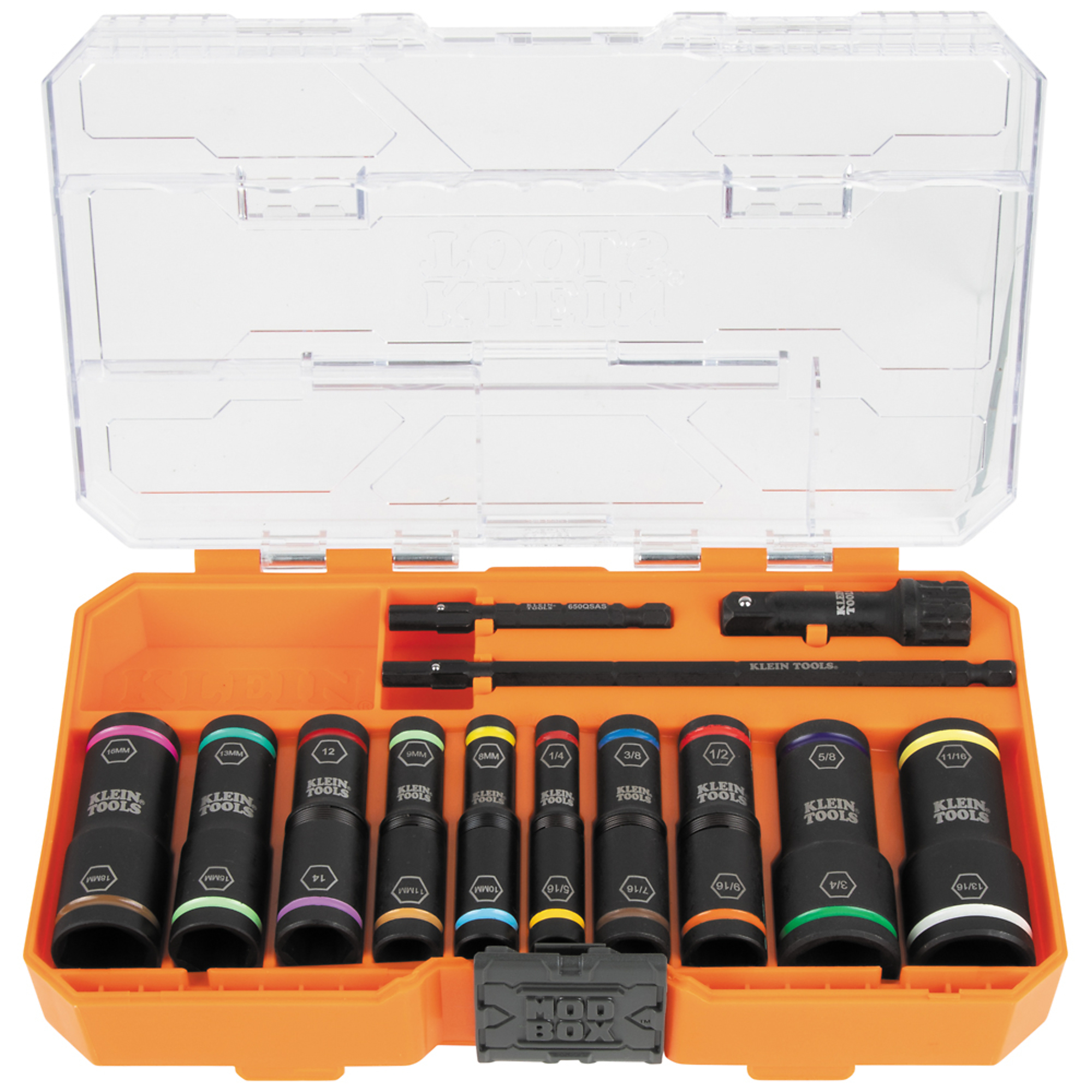 Set de Llaves de Impacto Flip de Klein Tools, SAE y Métricas, 13 piezas, Modelo #65239
