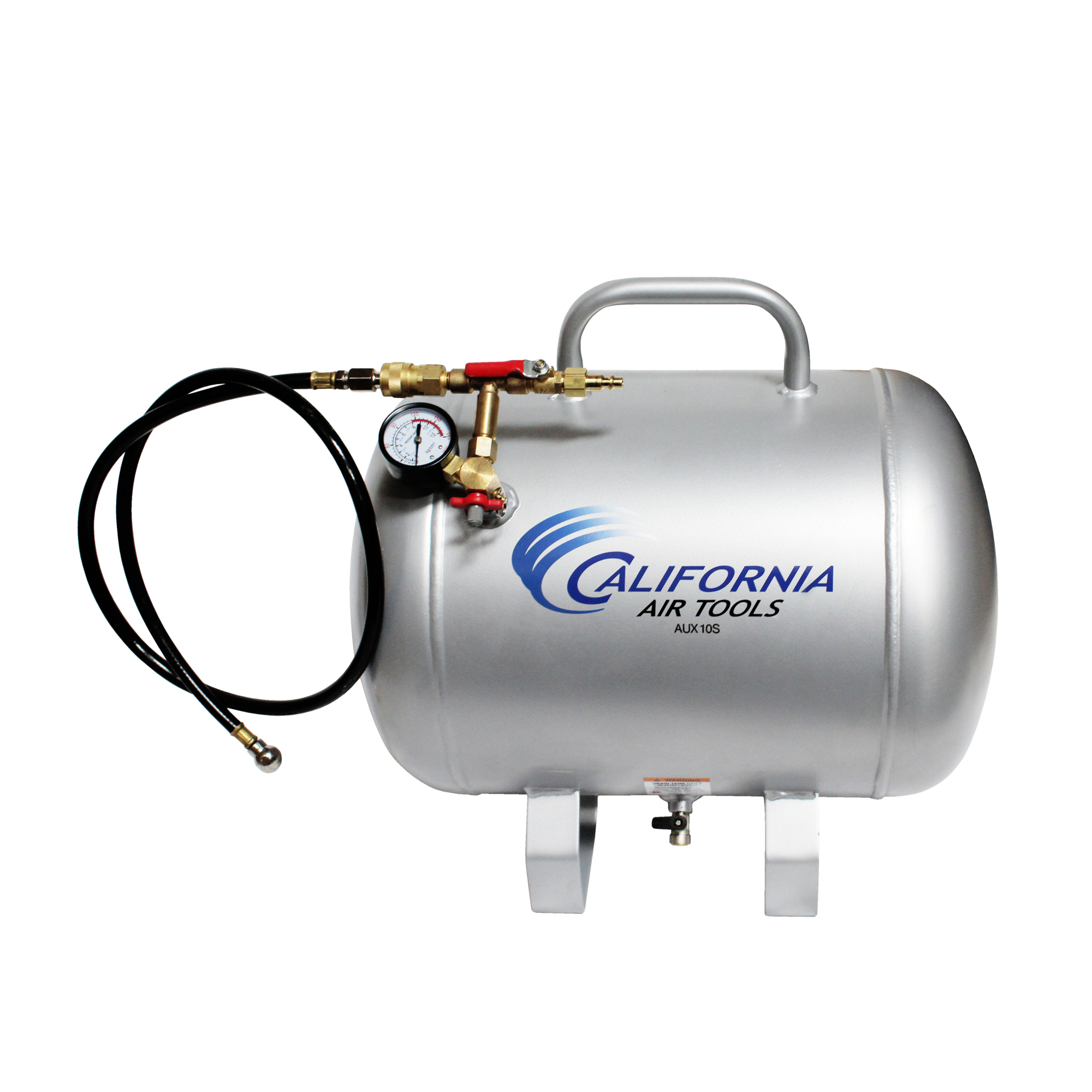 Tanque de aire de acero portátil de 10 galones California Air Tools AUX10S, Capacidad 10 gal, Modelo # AUX10S.