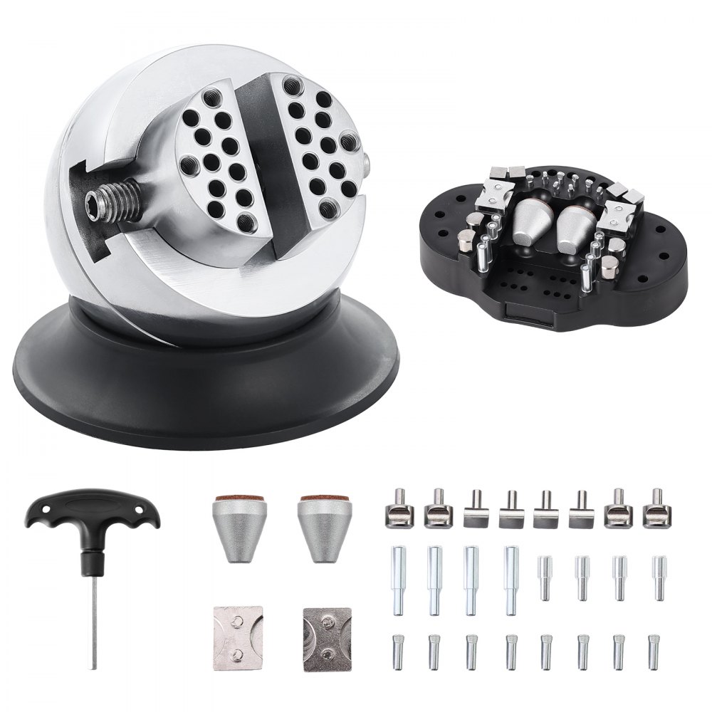 VEVOR Ball Vise 3" Engraving Setting Tool 360°Rotation Professional Ball Vise 30 PCS Attachment Jewelry Engraving Block Tools Standard Block (3inch) - WNXZSZGRS3YC00001V0