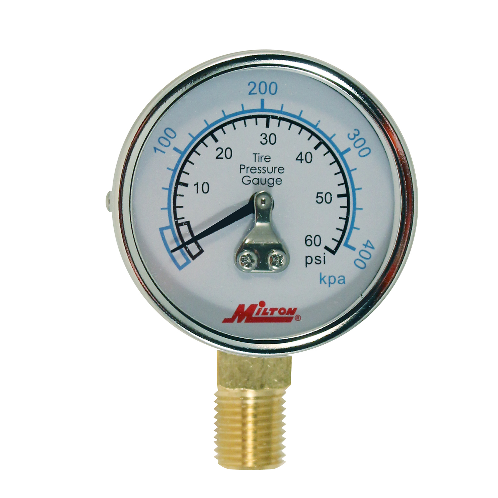 Medidor Milton de Presión de 0-60 PSI - Montaje Inferior, Modelo# 1193