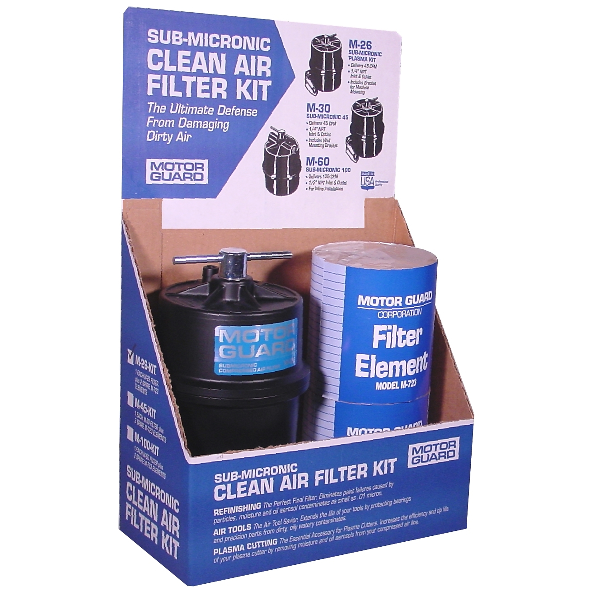 Kit de Filtro de Aire Comprimido Submicrónico Motor Guard 1/2 NPT, Modelo# M-100-KIT