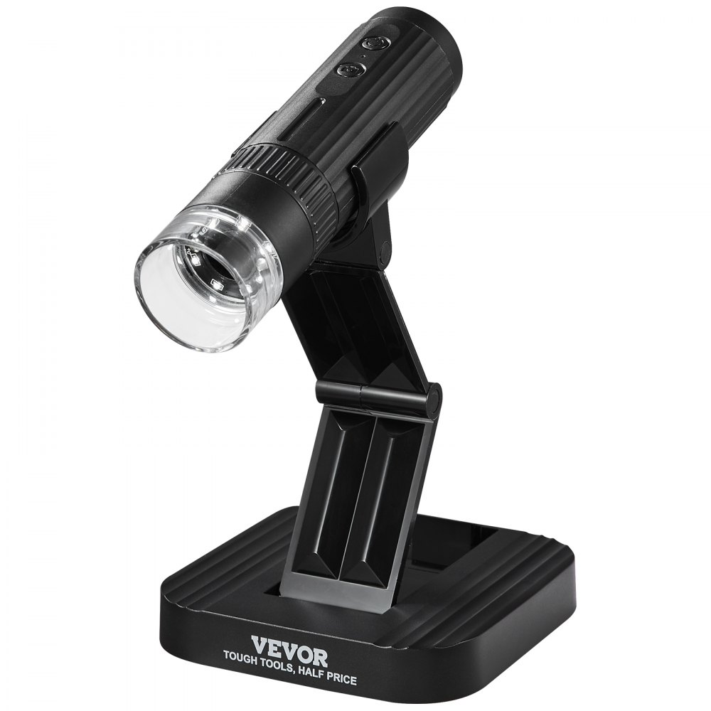 VEVOR Wireless Digital Microscope 50X-1000X 1080P HD WiFi Portable Handheld Mini Coin Microscope with Adjustable Stand USB Microscope Camera Magnifier Compatible with iPhone iPad Android Phone & PC - BXSSMXWJ50X1LQF86V9