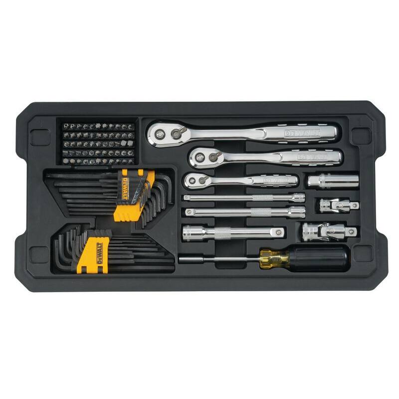 Juego de herramientas mecánicas DEWALT (226 piezas) con caja de herramientas mediana TOUGHSYSTEM 2.0 de 22 pulgadas - DWMT45430H
