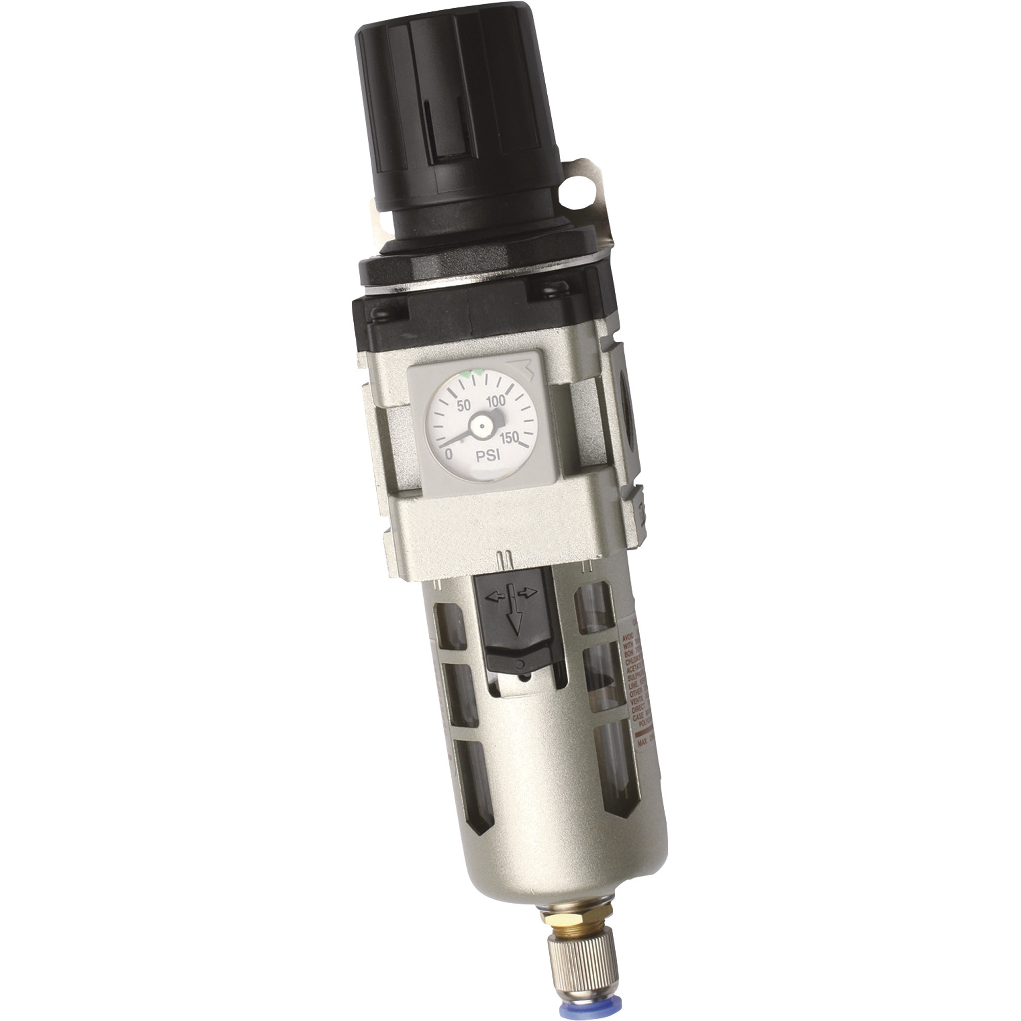 Regulador de Filtro RapidAir con Medidor, 3/4in. NPT, 0-150 PSI, Modelo# K93217
