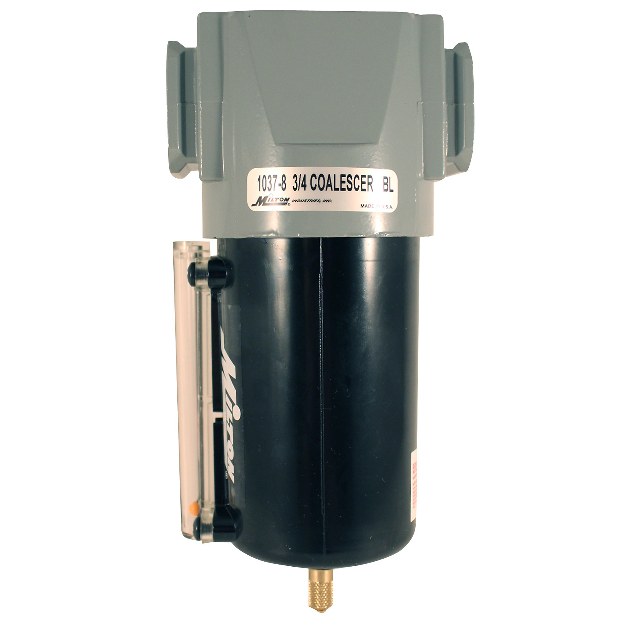 Filtro coalescente Milton con capacidad máxima de 250 PSI, Modelo# 1037-8