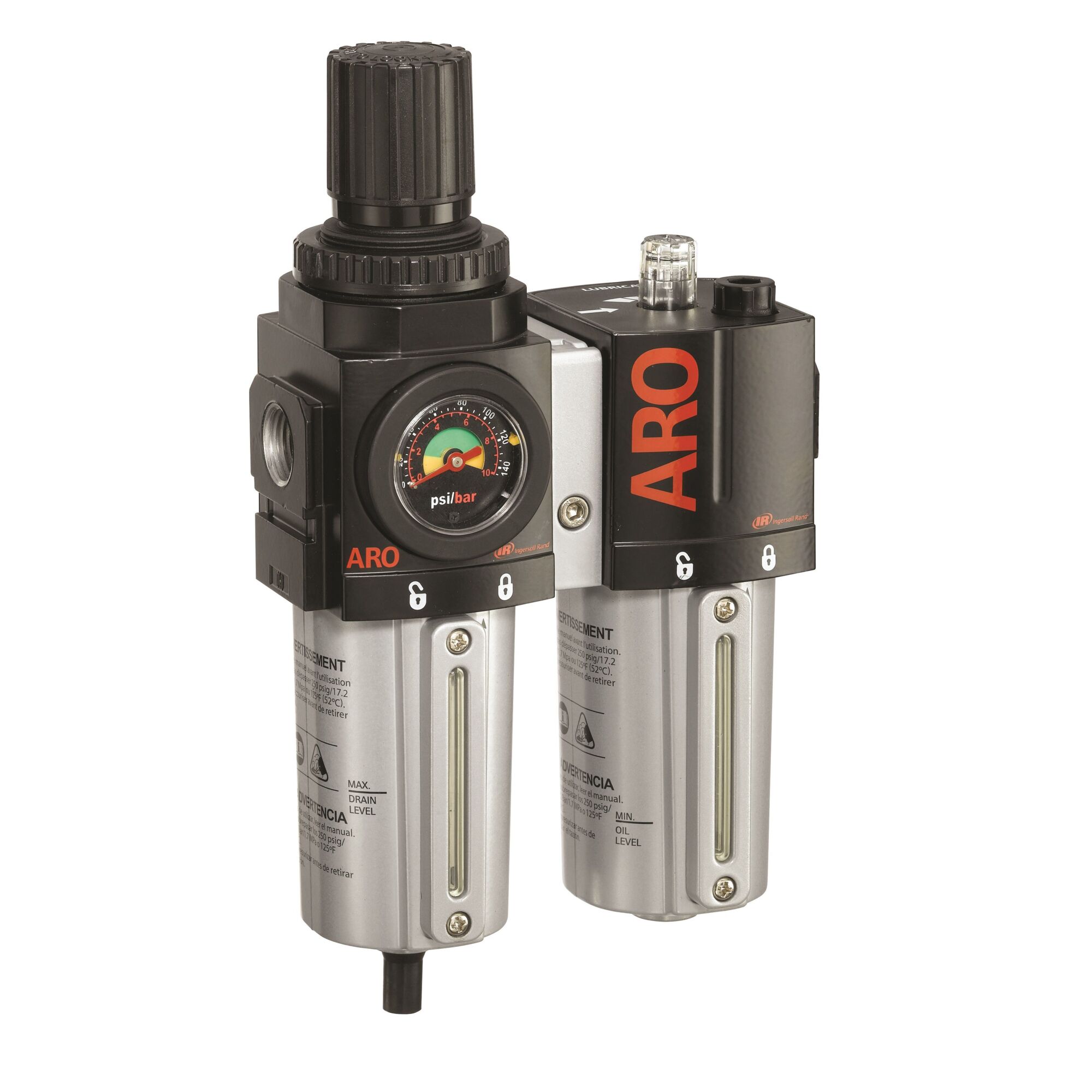 ARO Ingersoll Rand, Serie 2000 de Regulador-Lubricador-Filtro de 3/4 pulgadas, Modelo C38351-610.