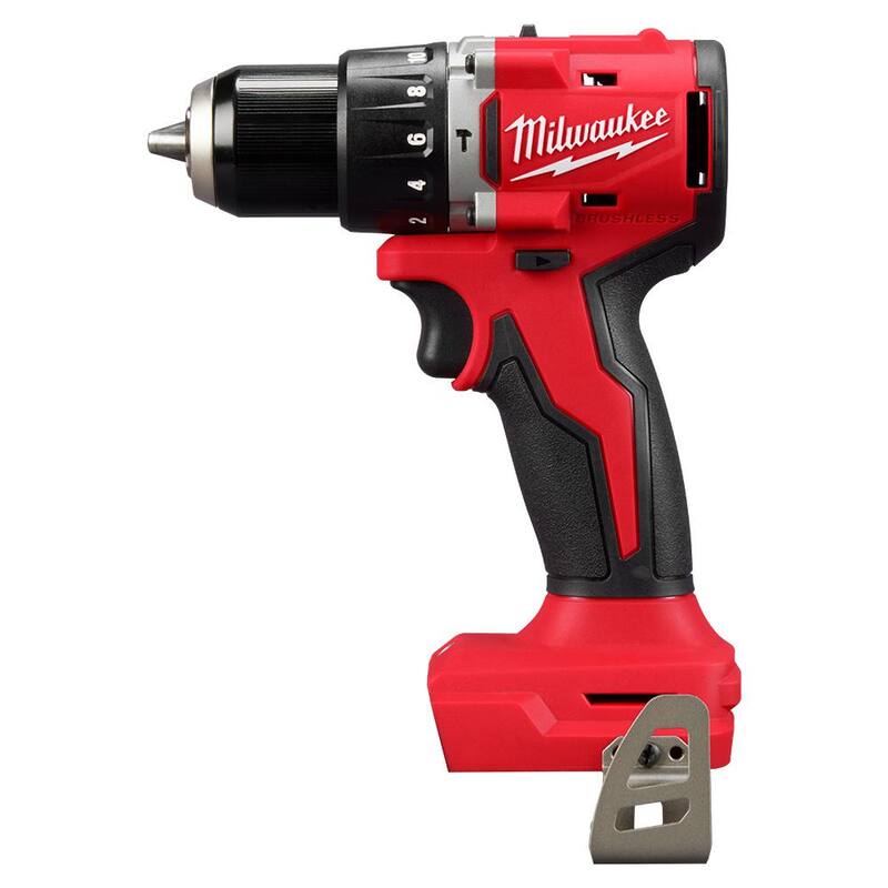 Milwaukee M18 Taladro/Atornillador Percutor Inalámbrico sin Escobillas de Litio-Ion de 18V 1/2 pulg. Compacto (Herramienta Únicamente) - 3602-20