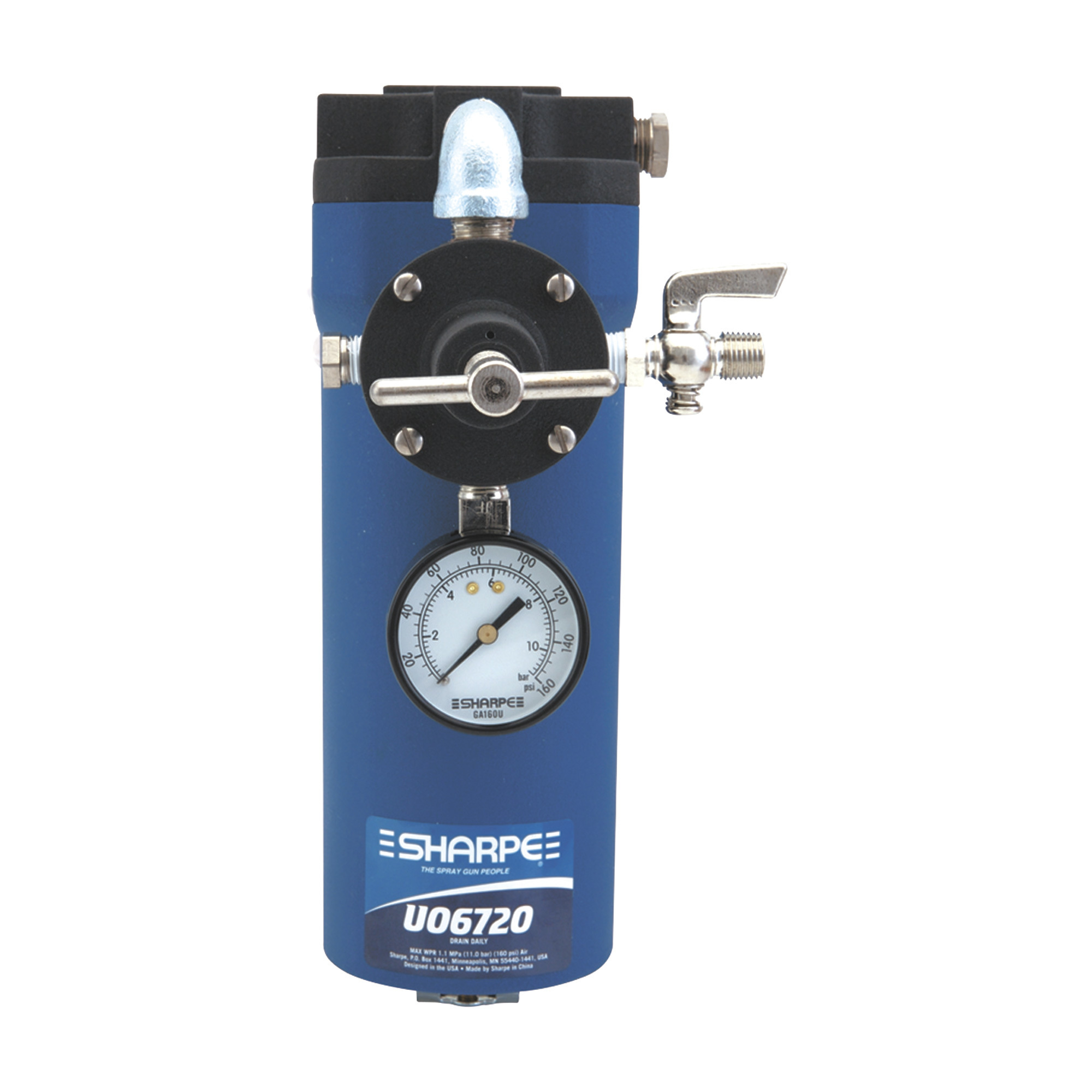 Filtro de Control de Aire Sharpe - 120 CFM, Filtración de 5 Micrones, 200 PSI, Modelo# 606A
