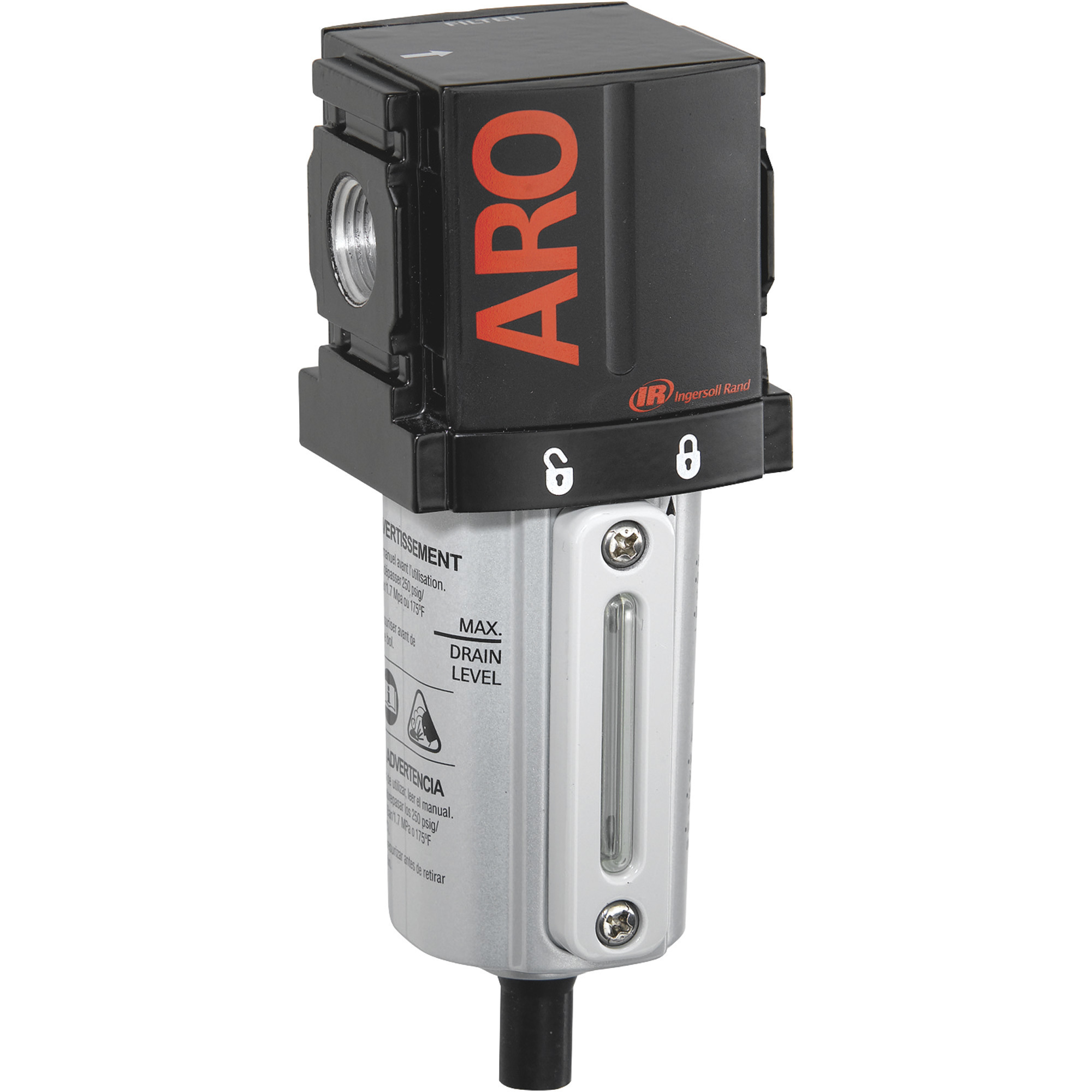 Filtro de aire comprimido Ingersoll Rand, 150 PSI, 107 CFM, 3/8 pulg., Modelo# F35231400VS