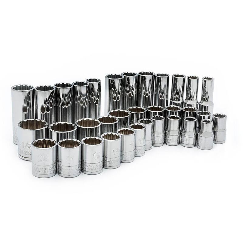 Juego de herramientas mecánicas Husky de 1/2 pulgadas (52 piezas) - H52MTS2D