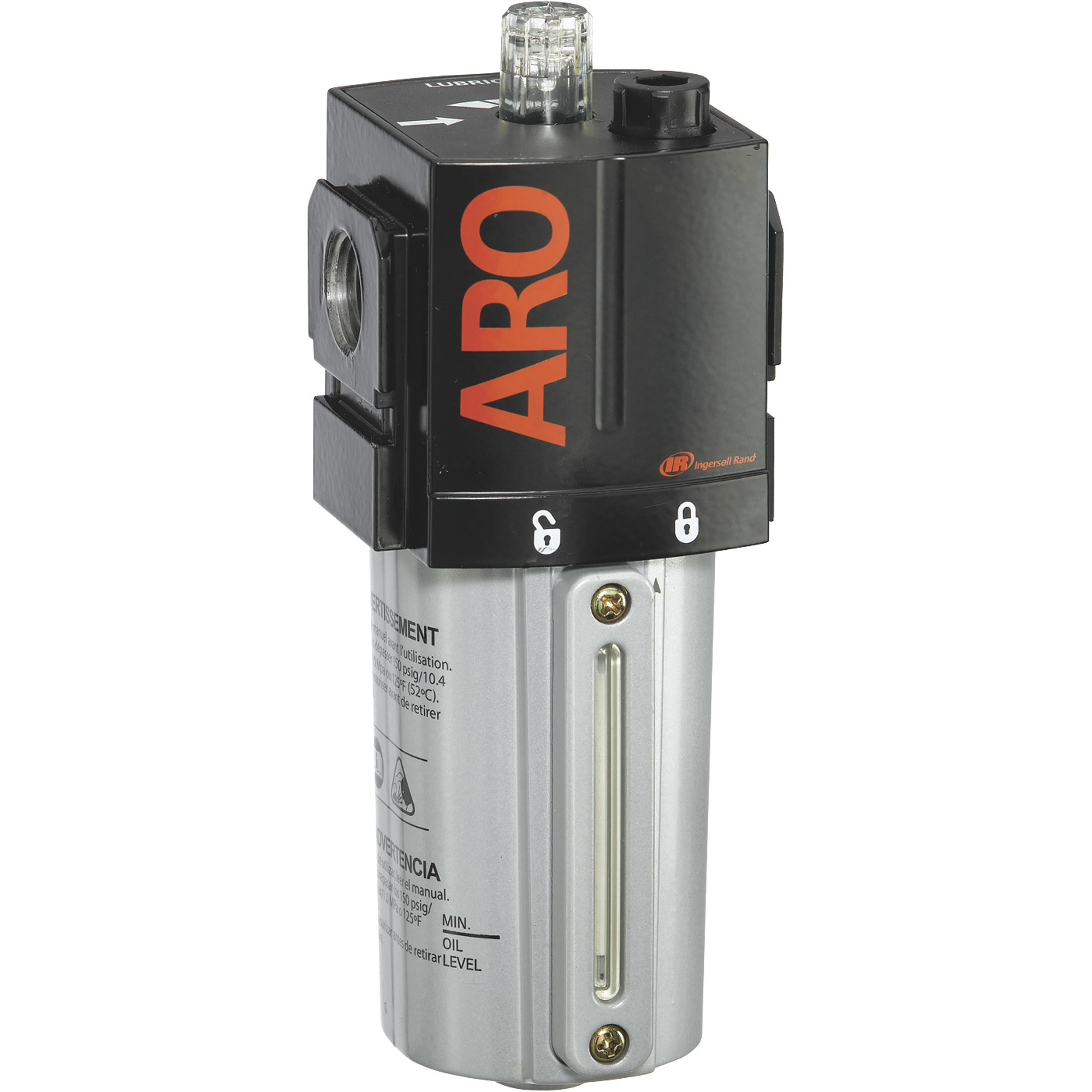 Lubricador Ingersoll Rand, 1/2 pulg., 156 CFM, 150 PSI, Modelo L36341100VS