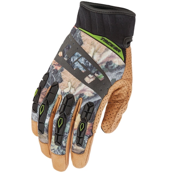 Guante de seguridad Lift Safety TACKER en cuero genuino camuflaje con protección AntiVibe - GTA-17CFBRS