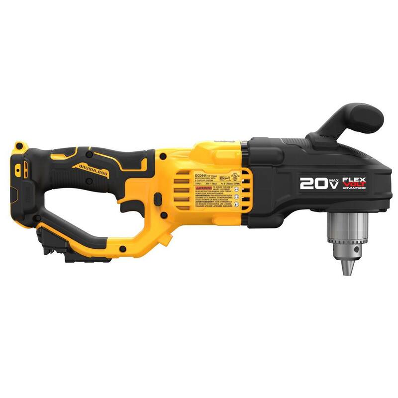DEWALT 20V Taladro compacto inalámbrico sin escobillas de 1/2 pulgadas para montantes y vigas con ventaja FLEXVOLT (Herramienta solamente) - DCD444B