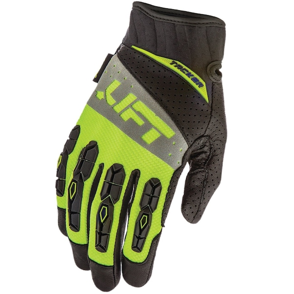 Guante de seguridad Lift Safety TACKER HiViz de cuero genuino con protección anti vibración - GTA-17HVK2L