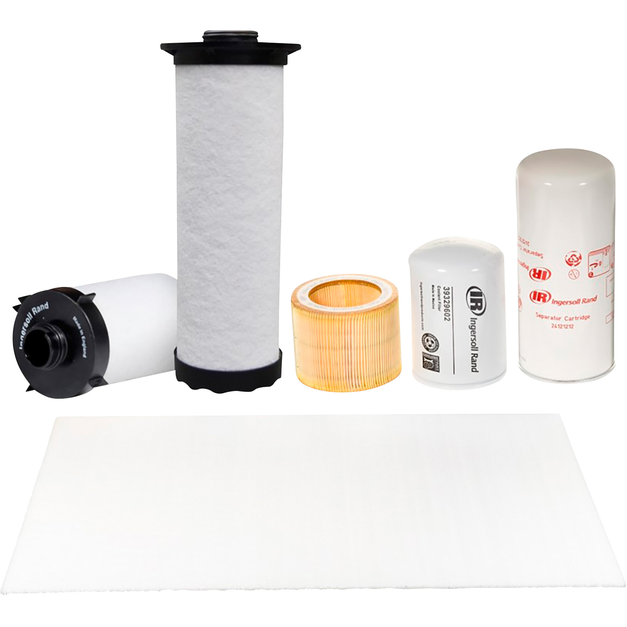 Kit de mantenimiento exclusivo con filtro OEM Ingersoll Rand, para compresor de tornillo rotativo de 4-11kW de la Serie R. Modelo #47518613001. ¡Mantén tu compresor en óptimas condiciones!