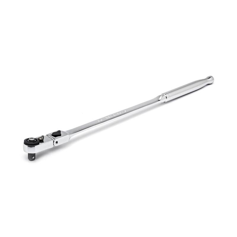 Juego de herramientas mecánicas GEARWRENCH 1/4 pulg. Drive 6-Point SAE/Métrica Slim Flex-Head Ratchet and Socket (55 piezas) - 81039