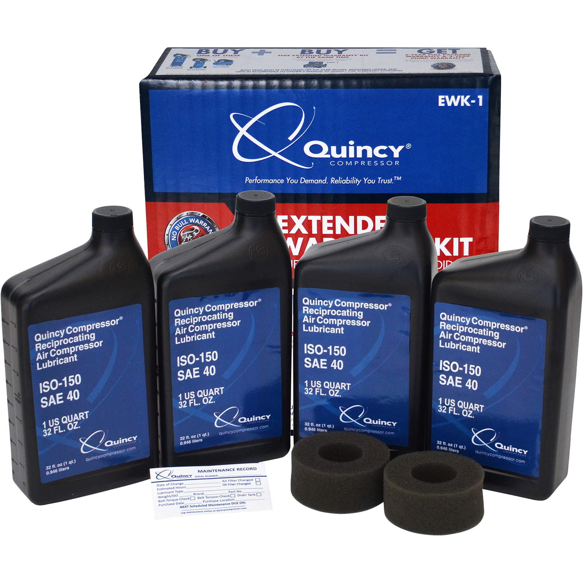 Kit de soporte y mantenimiento extendido para compresores de una etapa Quincy, Modelo# EWK-1