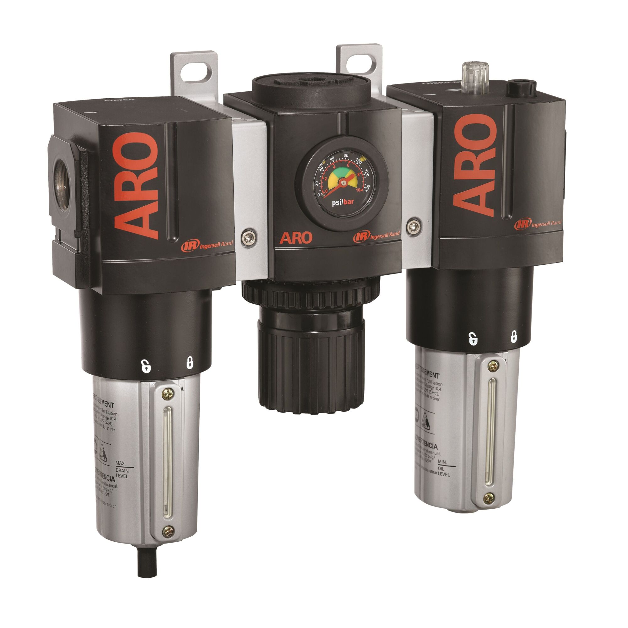 ARO Ingersoll Rand 3/4in. Combination FRL Serie 3000, Temperatura Mín. 23 °F, Temperatura Máx. 175 °F, Modelo# C38451-810